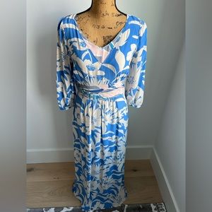 Anthropology Muave Maxi V neck dress